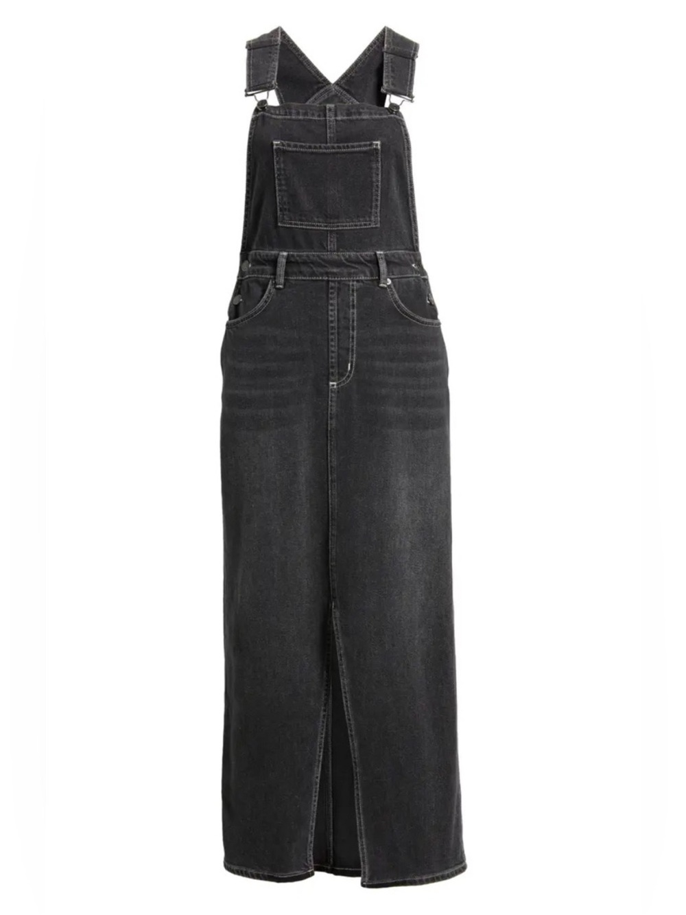 Brand NEW RAILS Westlake Maxi Overall denim skirt in Black Sand size small